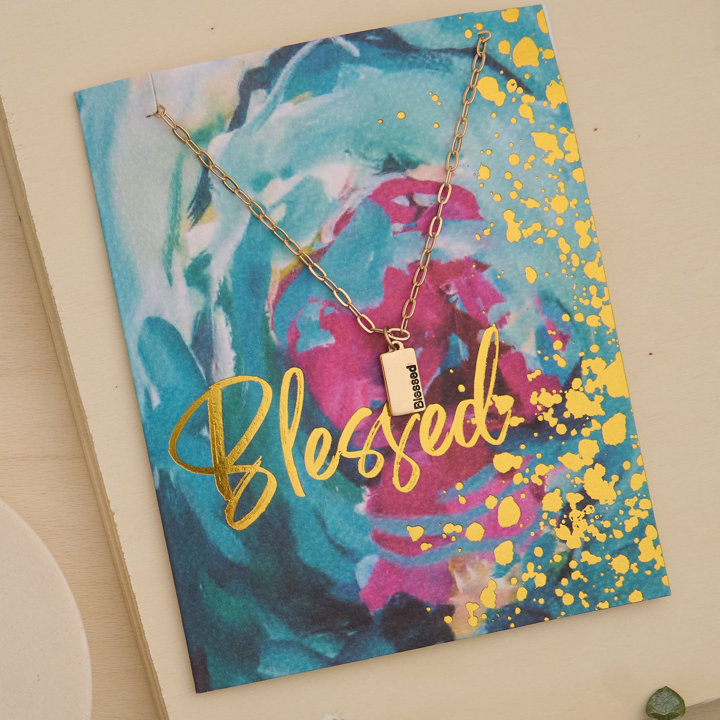 Amira Blessed Greeting Card with Pendant Necklace