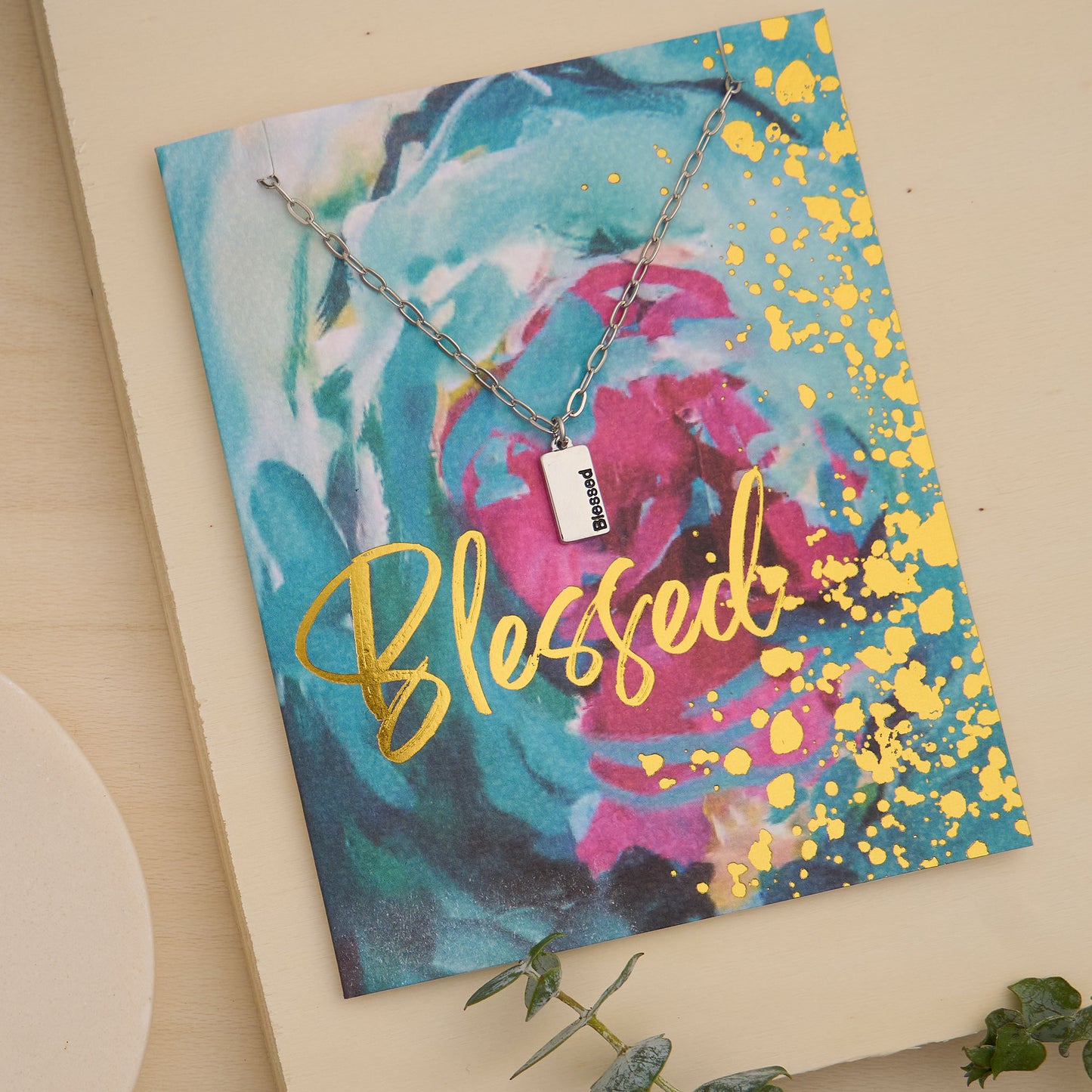 Amira Blessed Greeting Card with Pendant Necklace