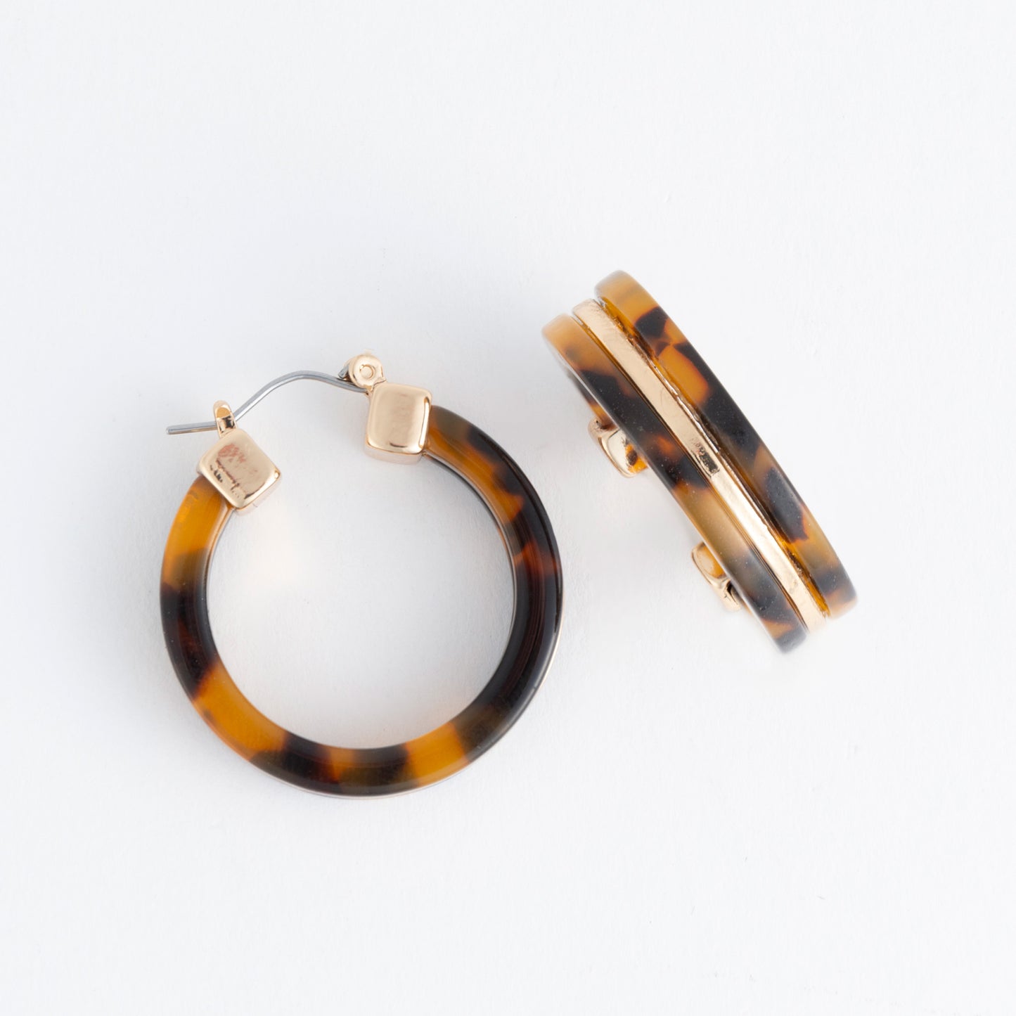 Sloane Tortoiseshell Circle Acrylic Hoop Earring