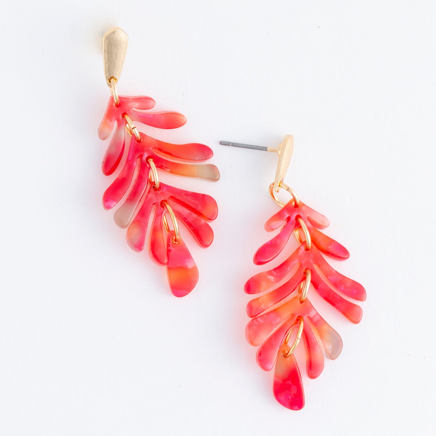 Ailani Acrylic Feather Drop Earring