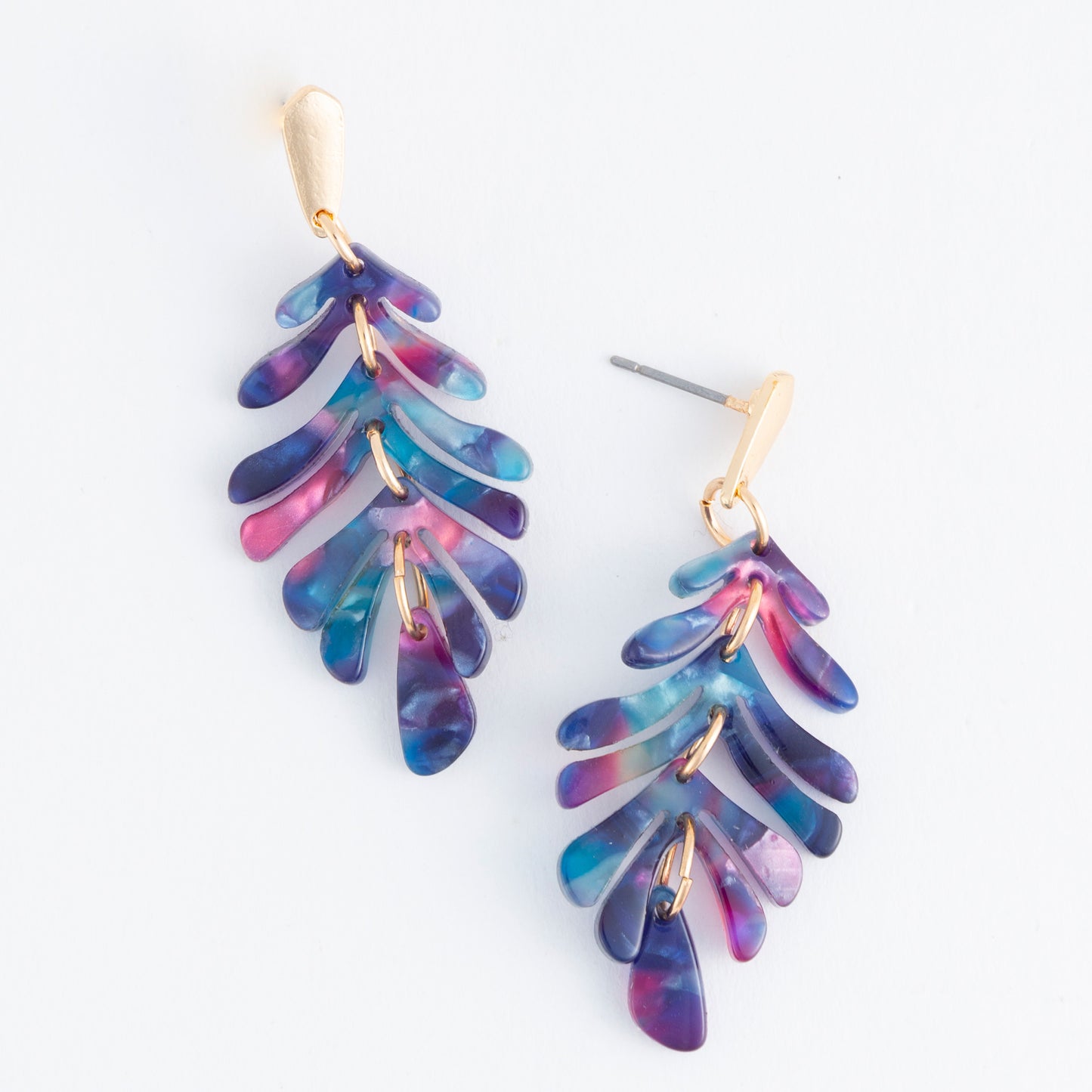 Ailani Acrylic Feather Drop Earring