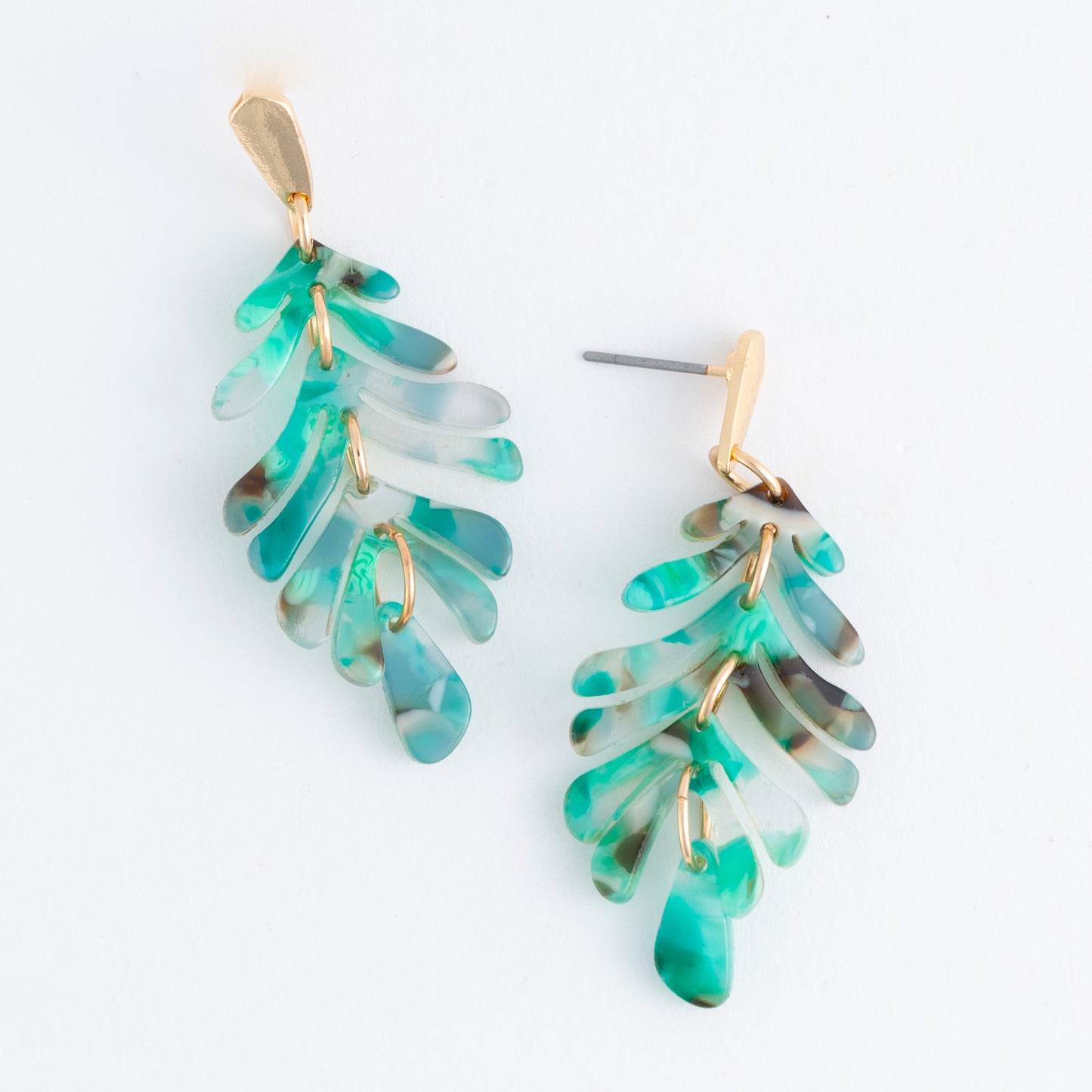 Ailani Acrylic Feather Drop Earring