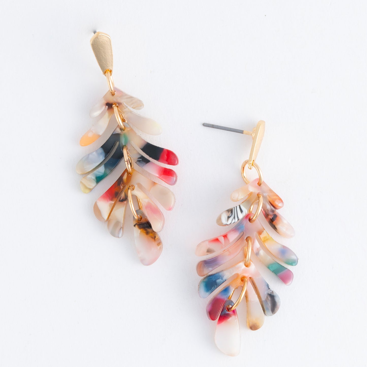 Ailani Acrylic Feather Drop Earring