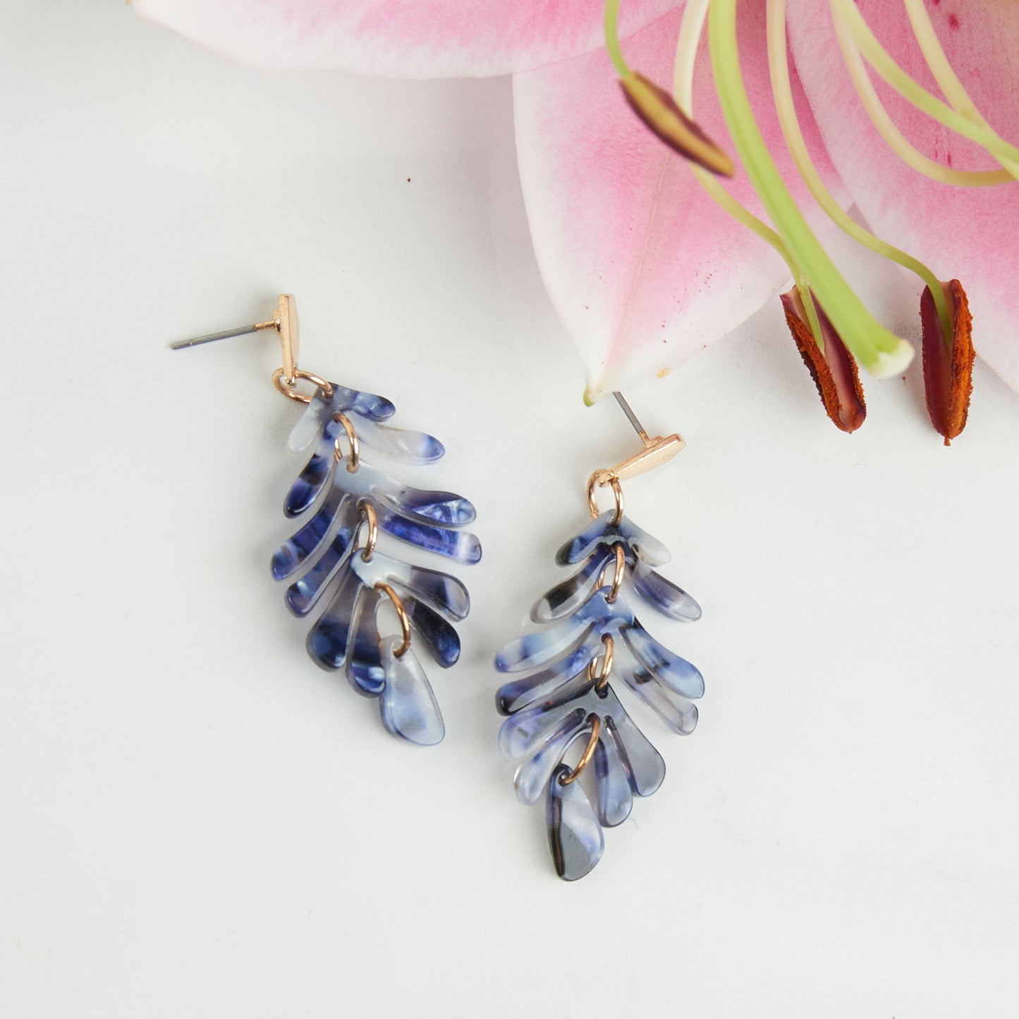 Ailani Acrylic Feather Drop Earring