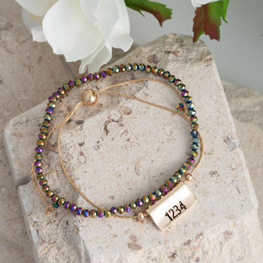 1234 Growth Angel Numbers Bracelet