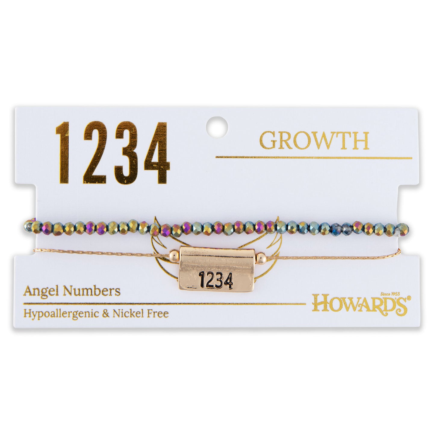 1234 Growth Angel Numbers Bracelet