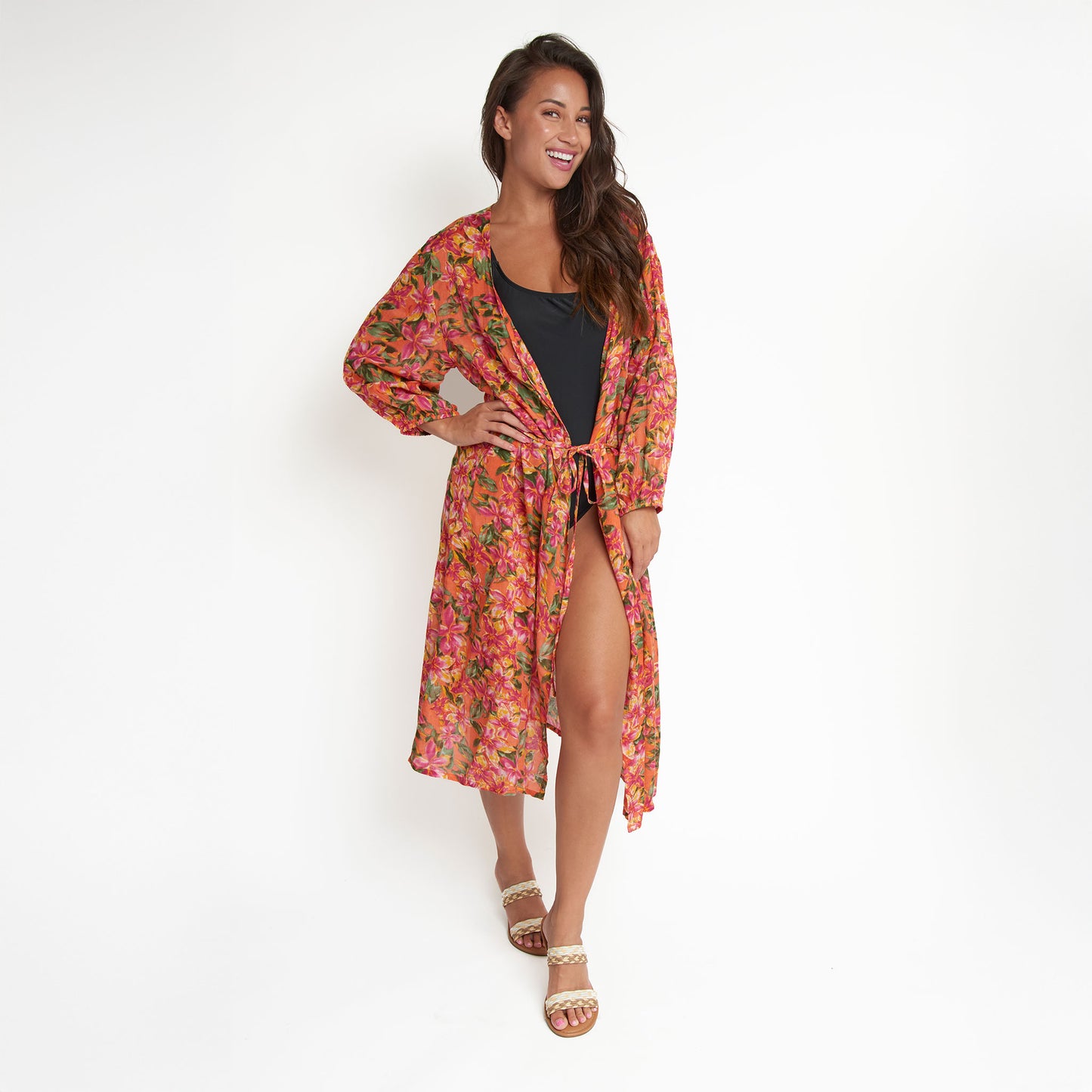 Allira Tie Waist Cover Up Beach Dress