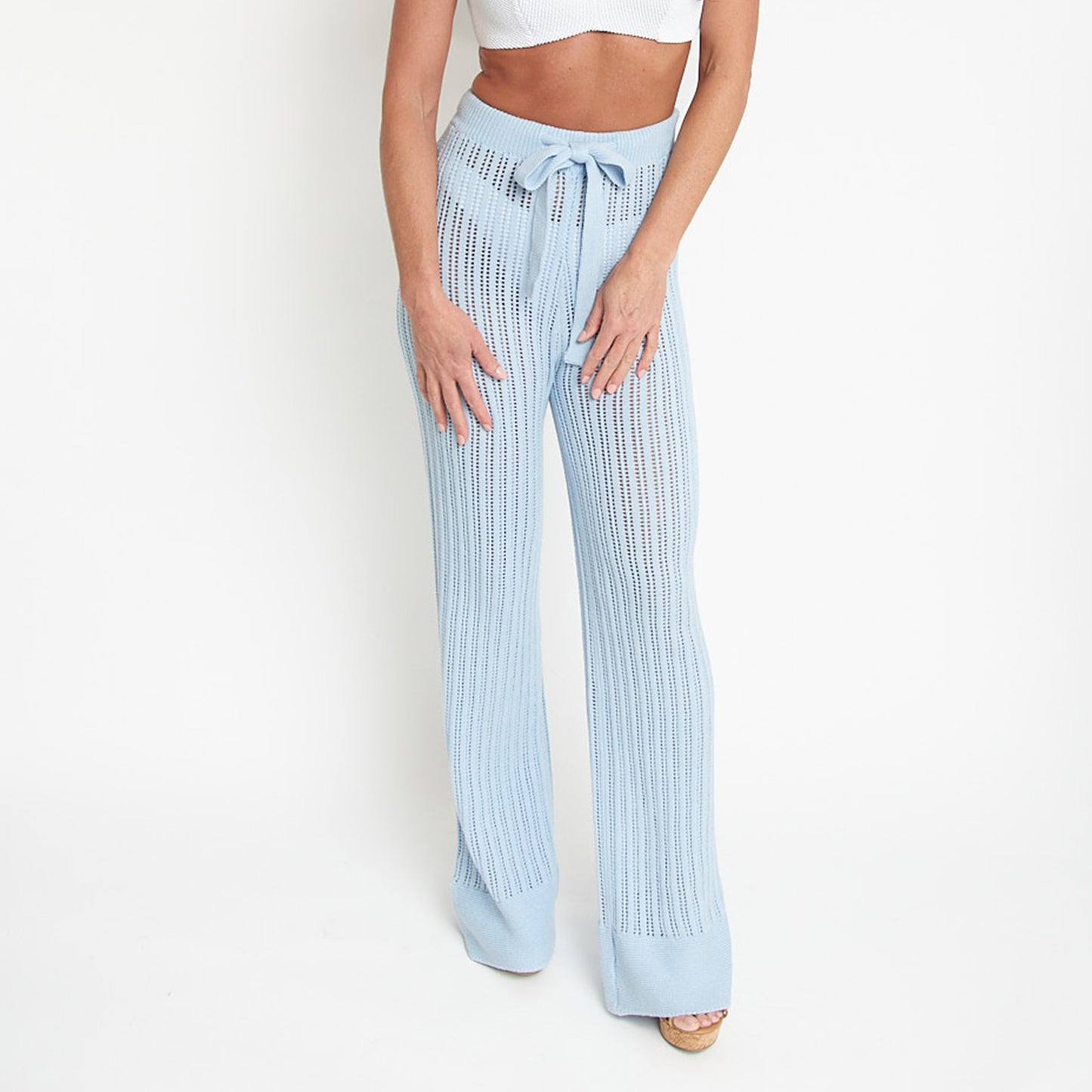 Catalina Knit Wide Leg Drawstring Beach Pants