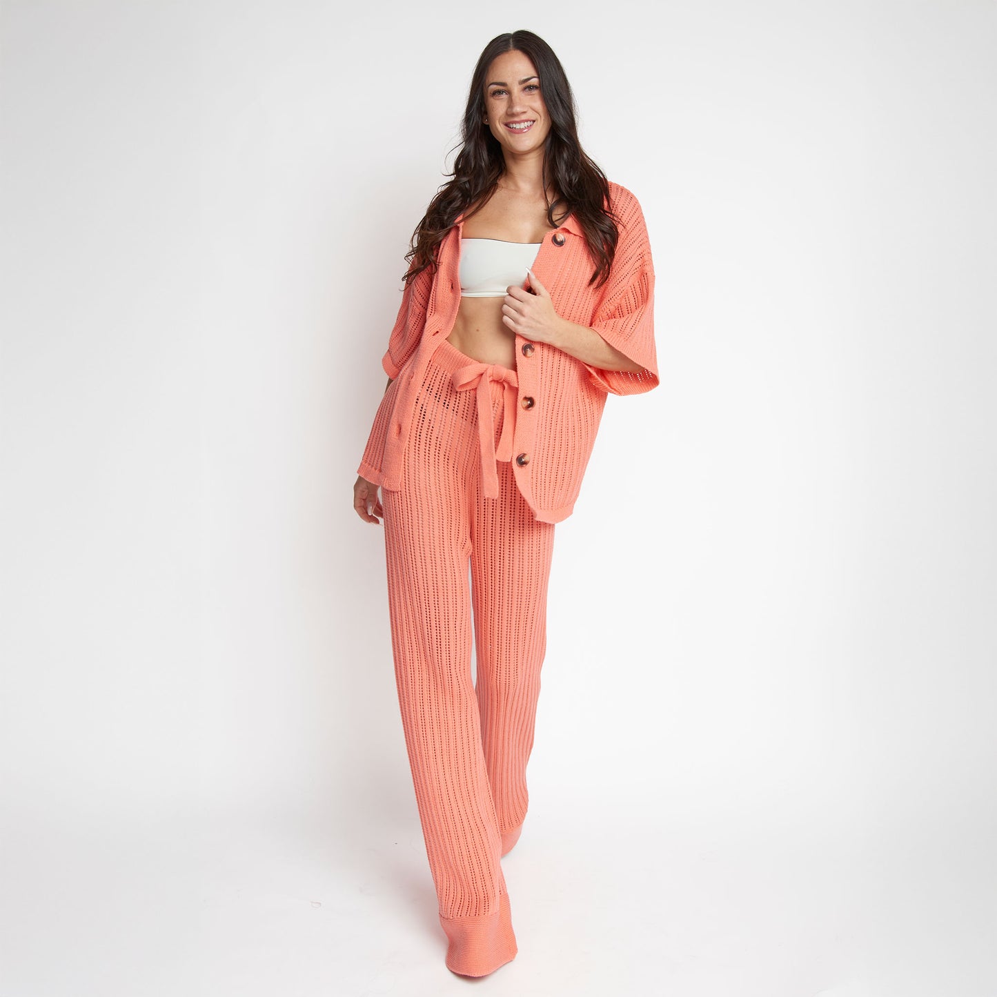 Catalina Knit Wide Leg Drawstring Beach Pants