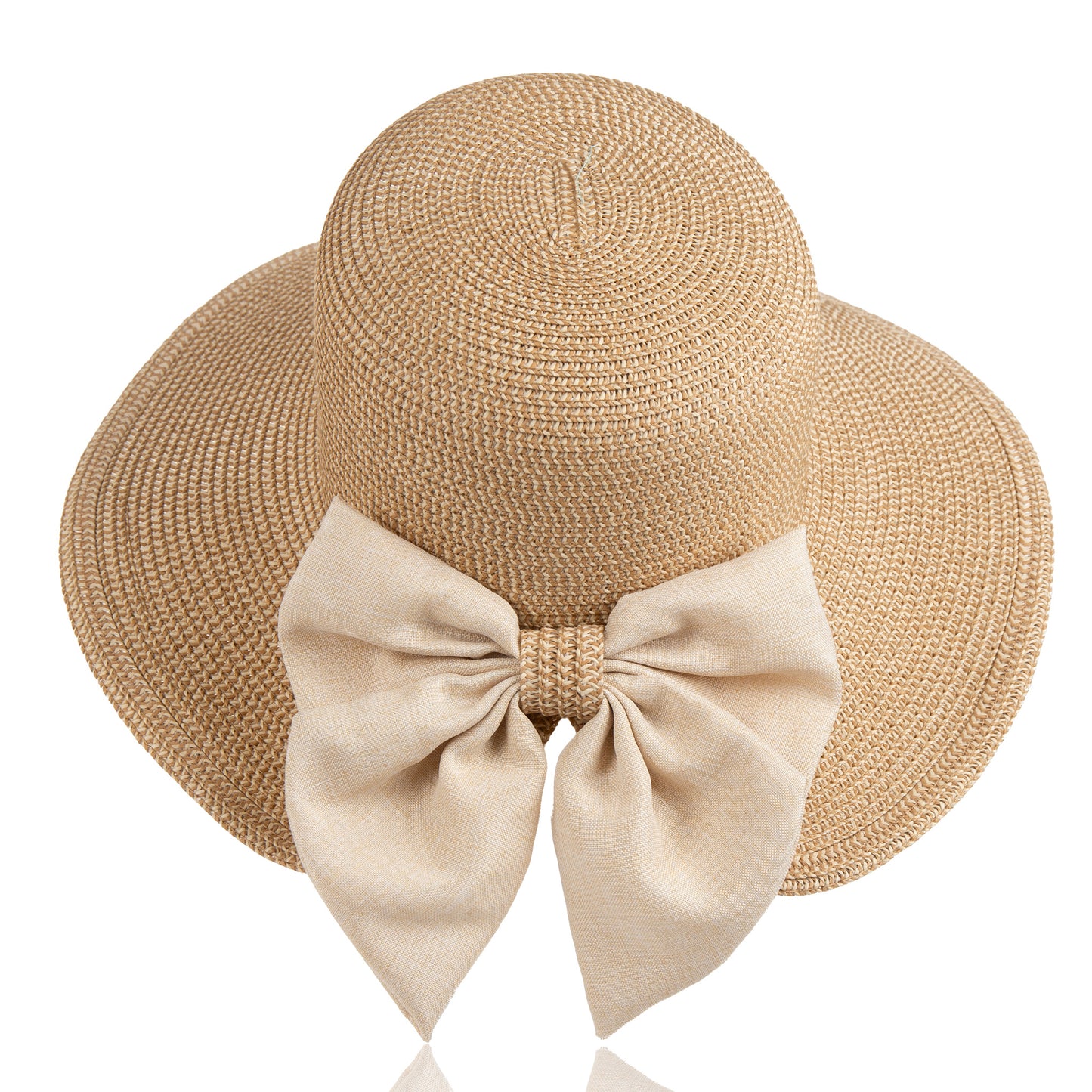 Zaya Boho Ponytail Sun Hat with Bow