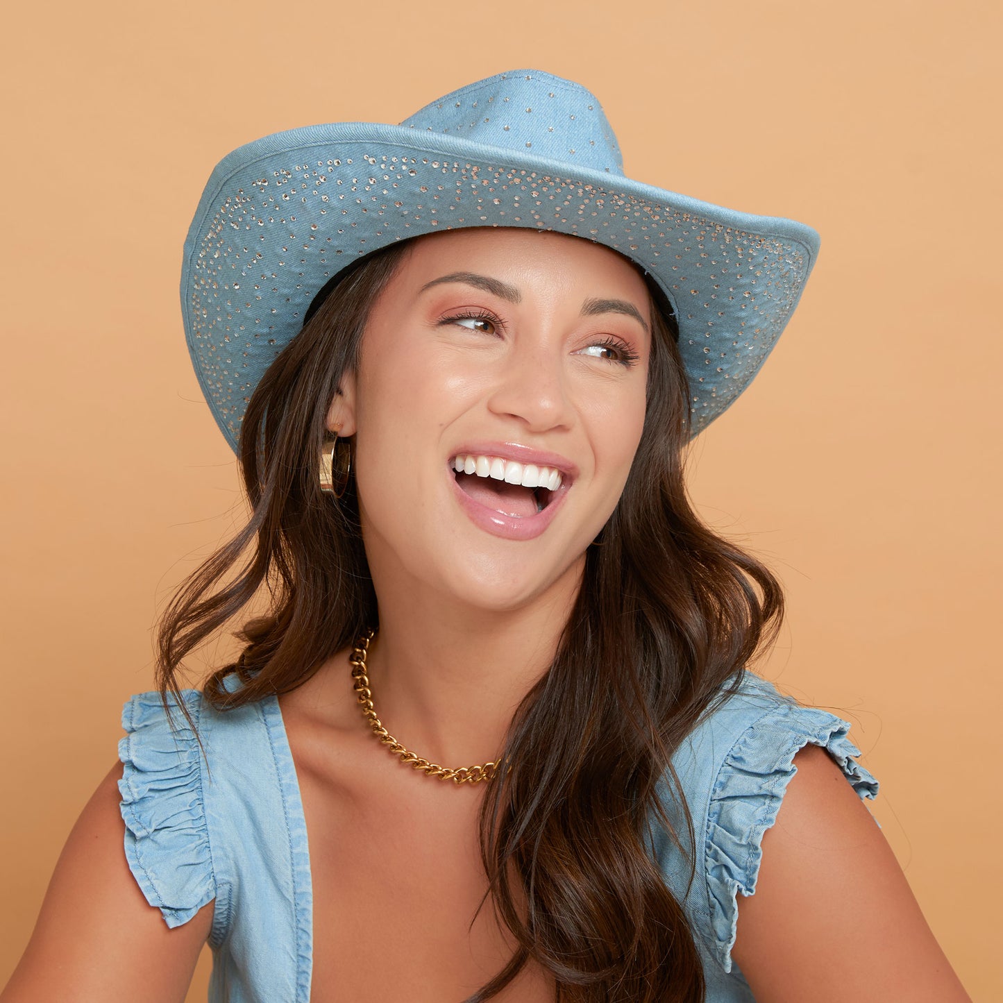 Dani Denim Rhinestone Cowboy Hat