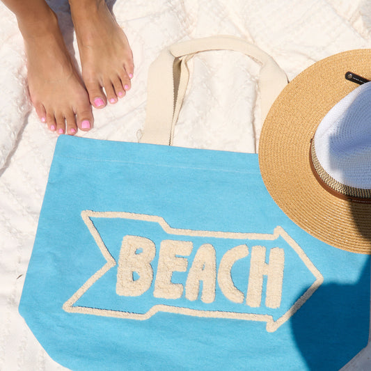 Aruba Water Resistant Hand Embroidered Beach Tote Bag